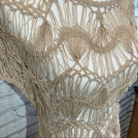 DOLCE CABO Sand Crochet Top Small - Picture 3 of 11